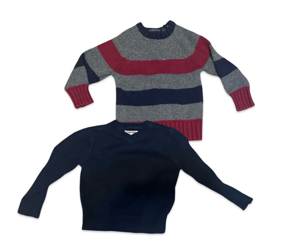 Cherokee  Sweater Lot Size XS 4/5 2 Pc Navy Gray Knit Pullovers